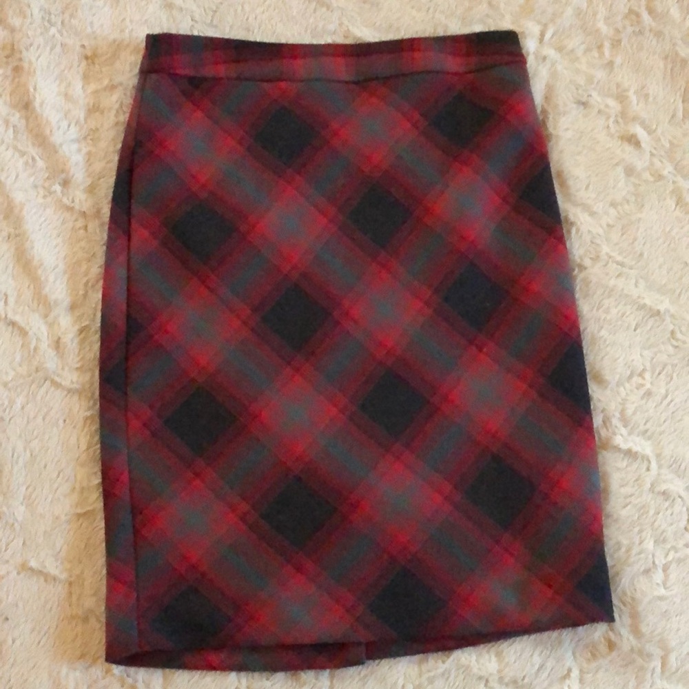 Red and Grey Pencil Skirt from The Limited * Sz 2